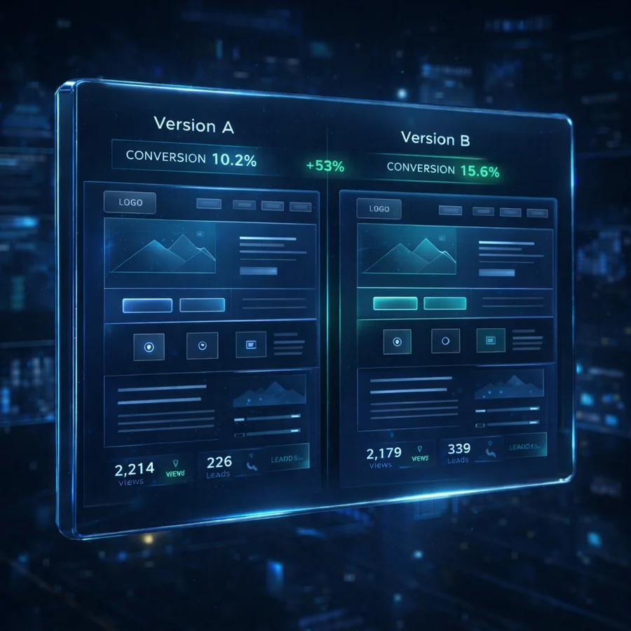Optimization dashboard visual.